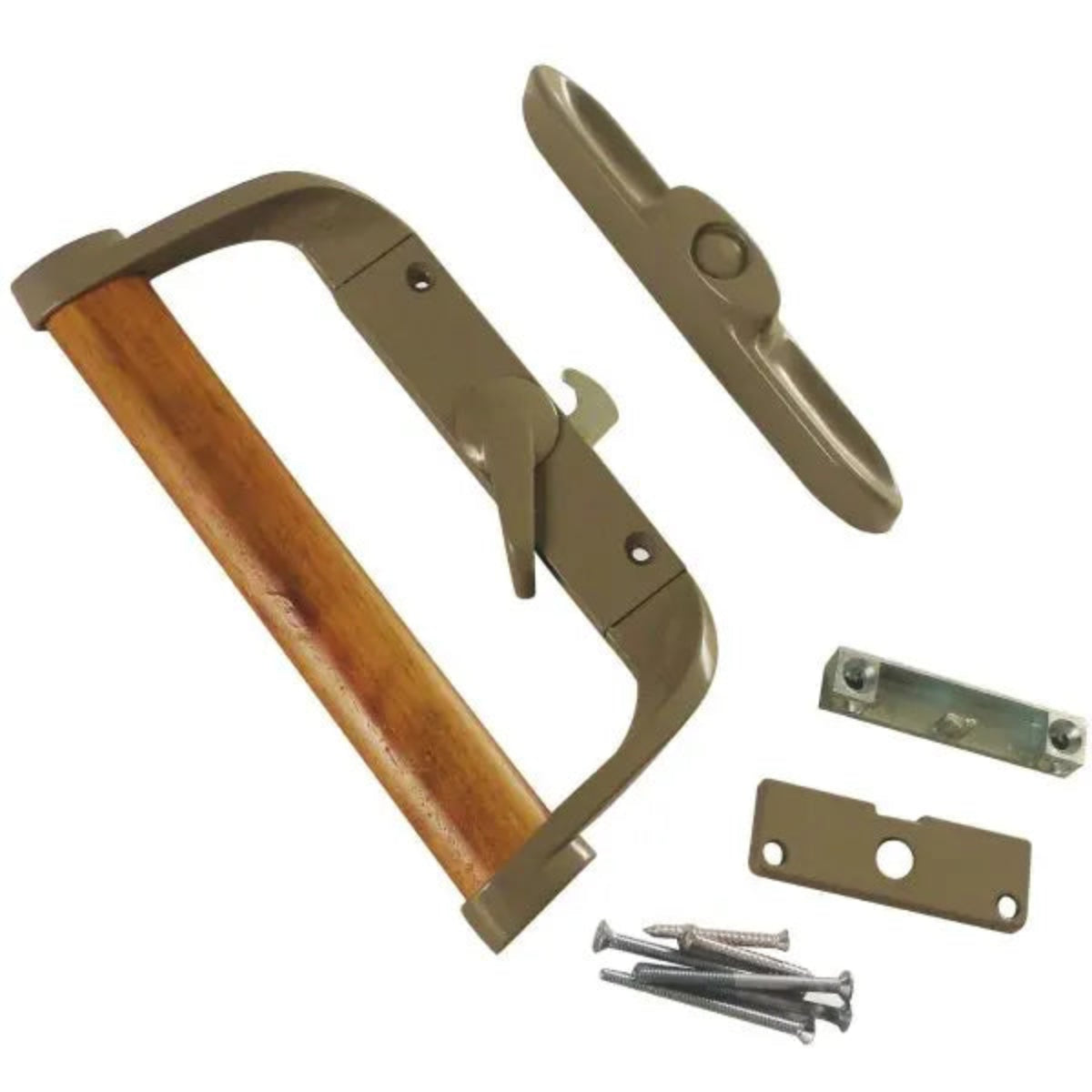 Surface Mount Sliding Patio Glass Door Handle Set with 3-1/2" Hole Spacing - DH-188 - Garage and Sliding Door Hardware